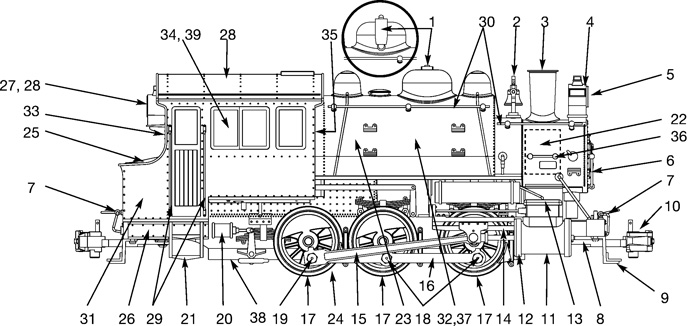 steam train engine diagram