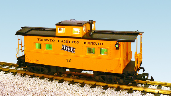 TH&B CENTER CUPOLA CABOOSE YELLOW/BLACK