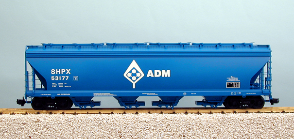 ADMX 4-BAY CENTER FLOW COVERED HOPPER BLUE