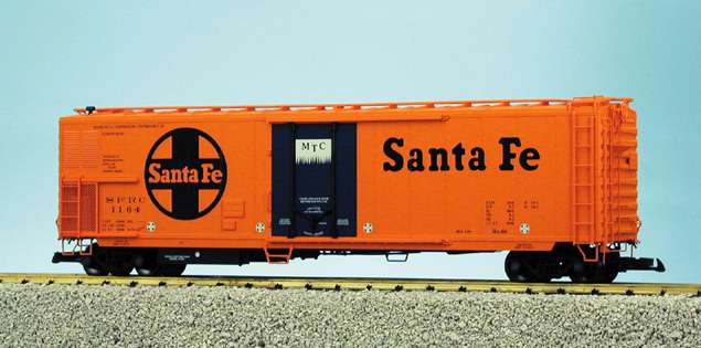 SANTA FE SHIP/TRAVEL 50 REEFER CAR ORANGE/SILVER