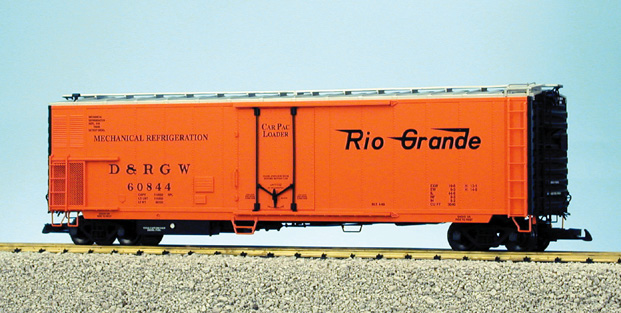 RIO GRAND 50 REEFER CAR YELLOW/BLACK