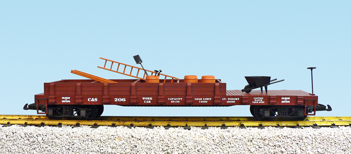 C&S WORK FLATCAR W/LOAD