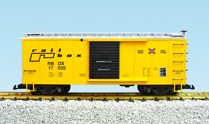 RAIL BOX STEEL BOX CAR #17036 YELLOW/SILVER