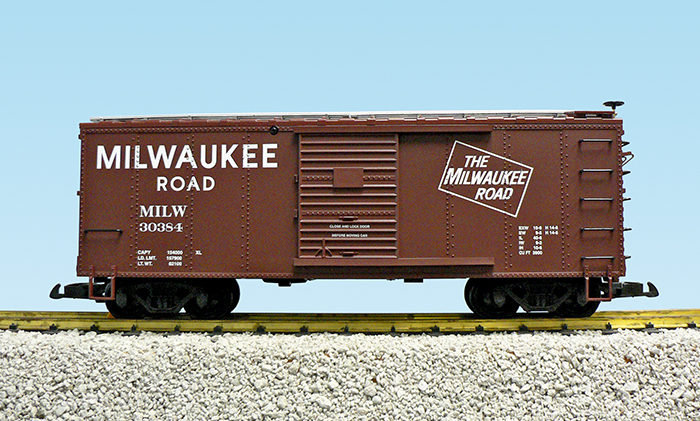 MILWAUKEE ROAD STEEL BOX CAR #30384 BC RED