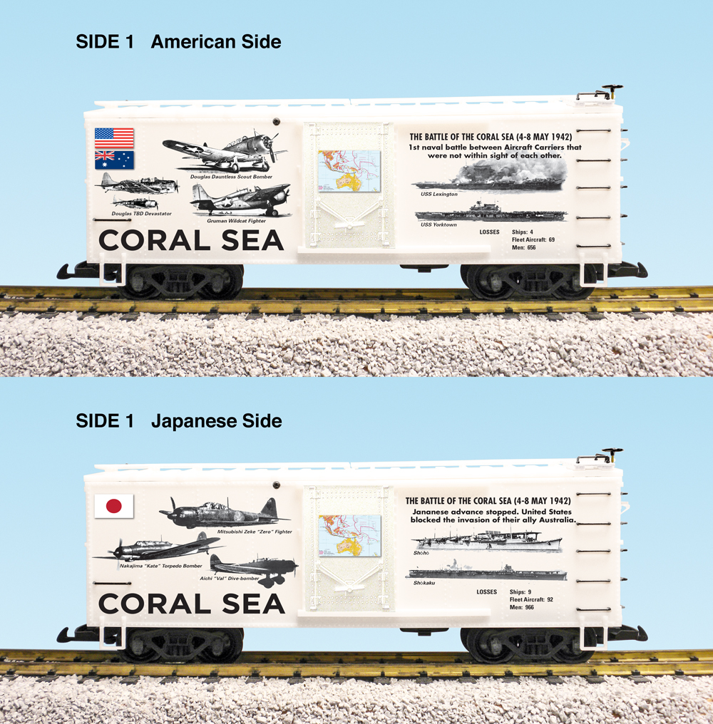 R19126 - WWII BATTLE OF THE CORAL SEA BOXCAR