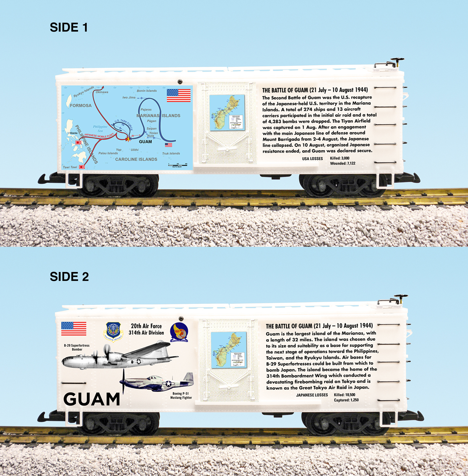 WWII BATTLE OF GUAM BOXCAR