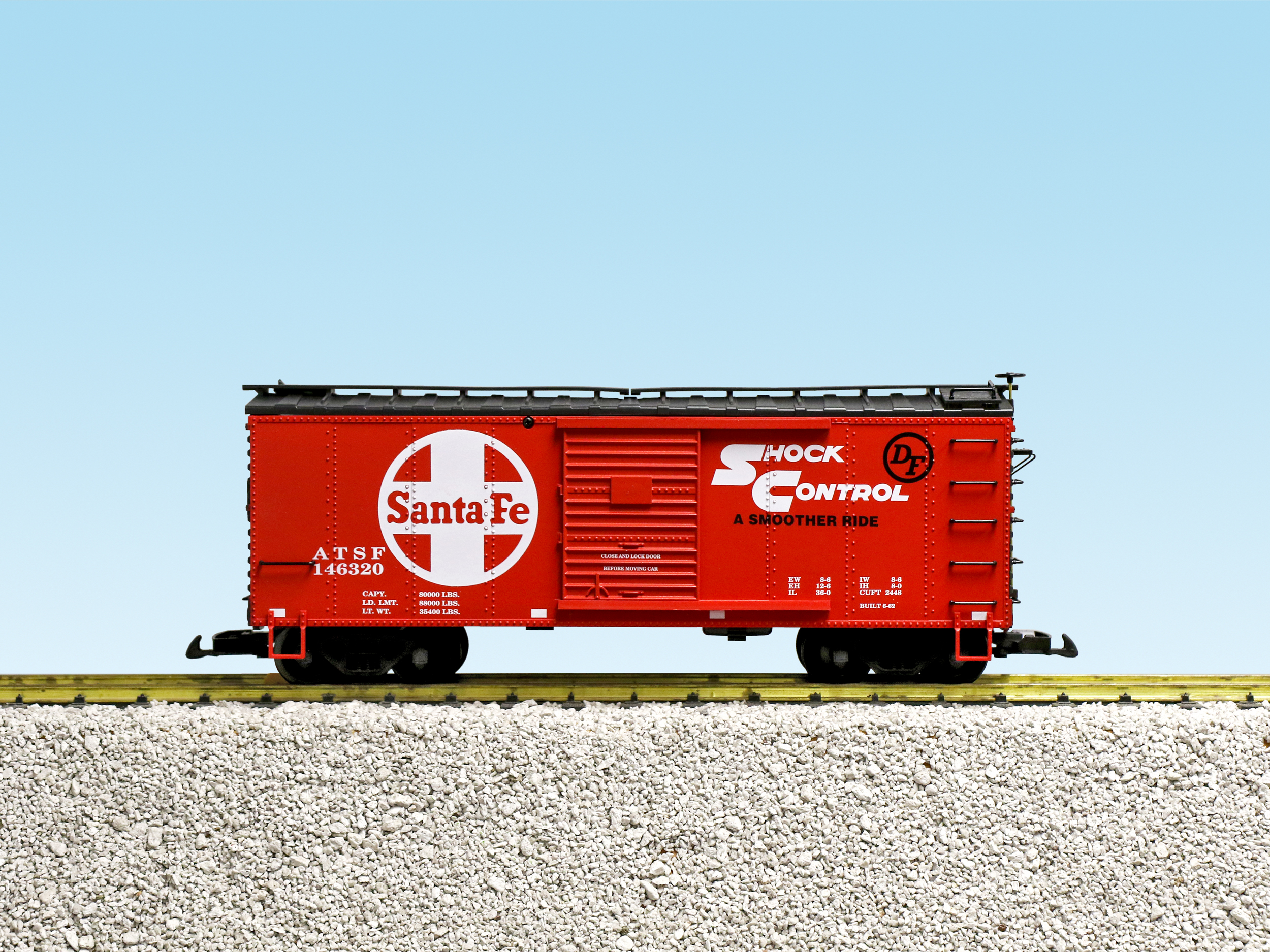 R19148A - SANTA FE STEEL BOXCAR #146320 RED/BLACK