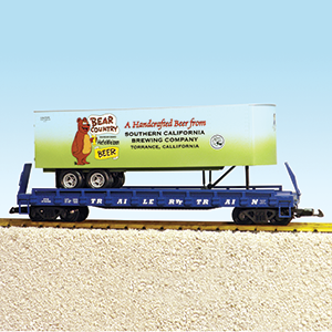 PIGGYBACK FLAT CAR W/TRAILERS