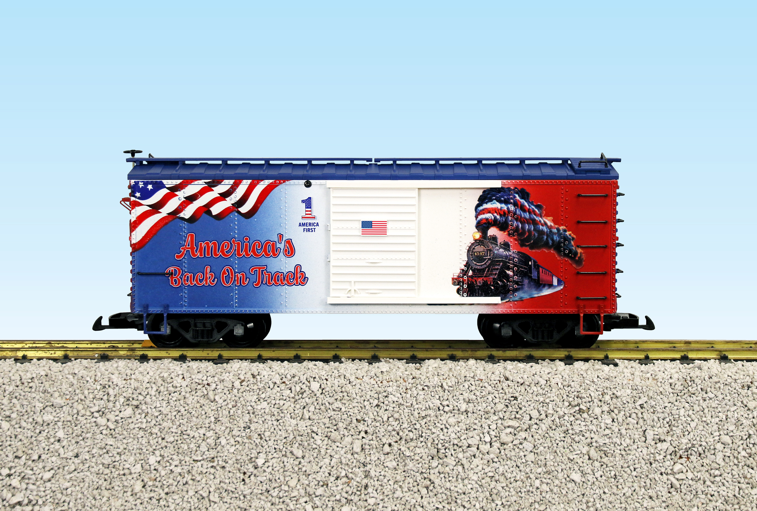 AMERICAS BACK ON TRACK PATRIOTIC SERIES BOXCAR